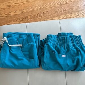 Figs scrub pants joggers size medium Caribbean blue